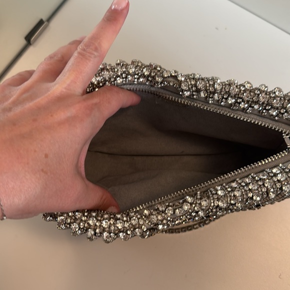NWT CULT GAIA LAEL CLUTCH IN LIGHT GRAY + CRYSTALS🪩 - Picture 11 of 13